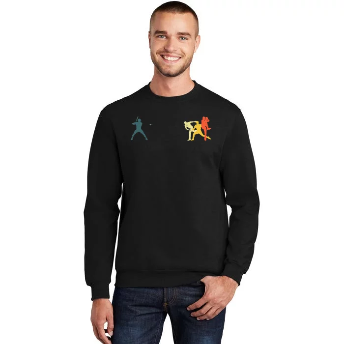 Cool Baseball Art For Baseball Player Sport Lovers Tall Sweatshirt