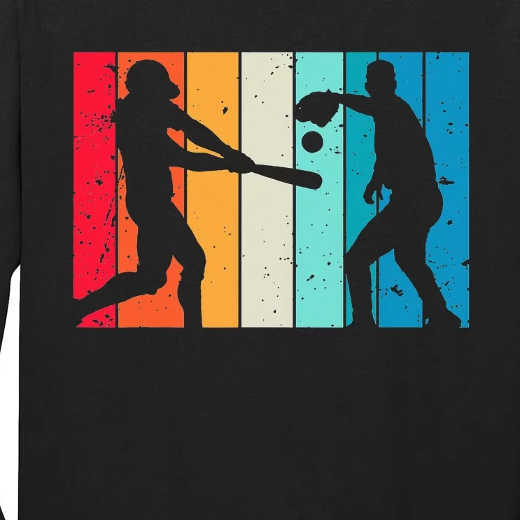 Cool Baseball Art For Baseball Player Sport Lovers Tall Long Sleeve T-Shirt