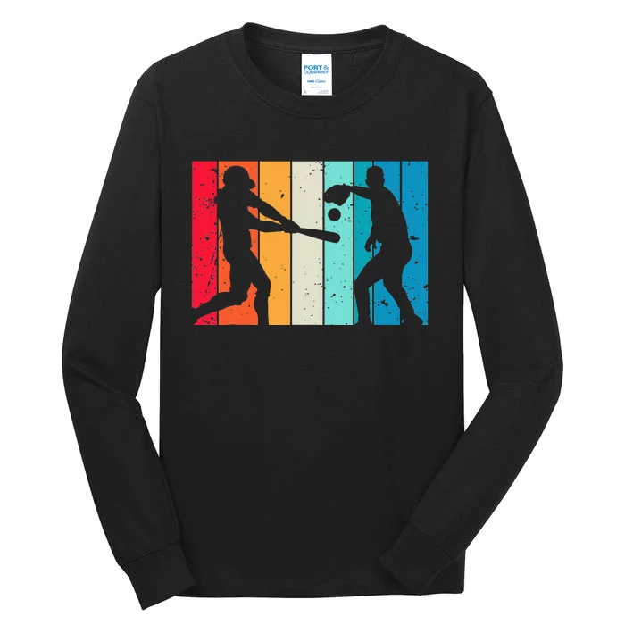 Cool Baseball Art For Baseball Player Sport Lovers Tall Long Sleeve T-Shirt