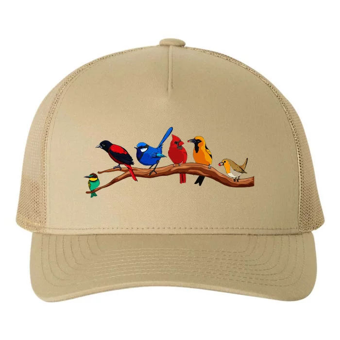 Cute Bird Art Nerd Birdwatcher Bird Watching Yupoong Adult 5-Panel Trucker Hat