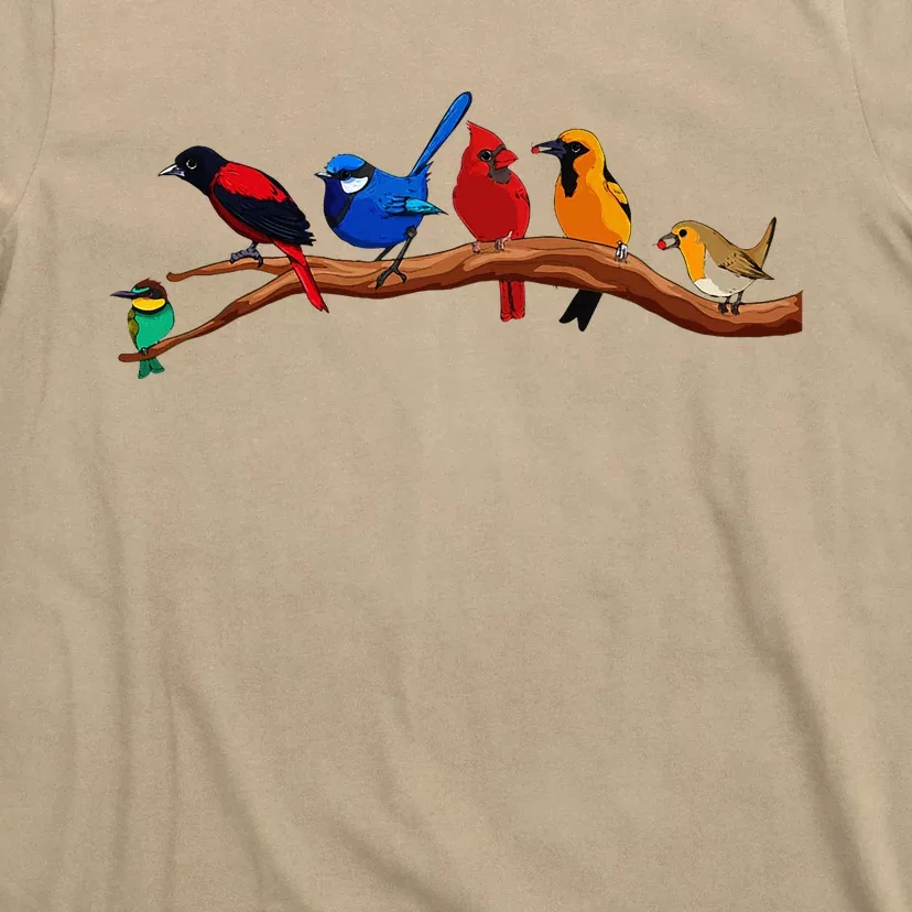 Cute Bird Art Nerd Birdwatcher Bird Watching T-Shirt