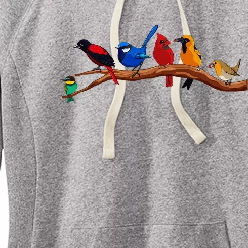 Cute Bird Art Nerd Birdwatcher Bird Watching Women's Fleece Hoodie