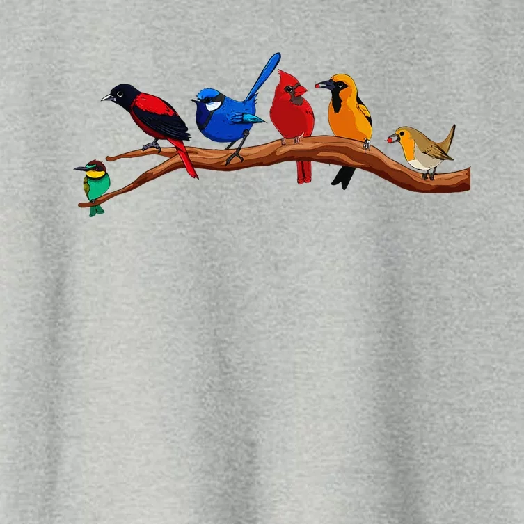 Cute Bird Art Nerd Birdwatcher Bird Watching Women's Crop Top Tee