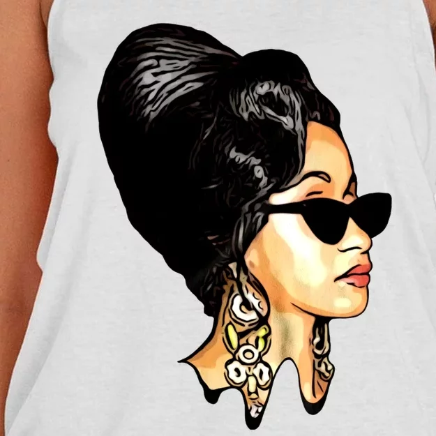 Cardi B Art Lover Women's Knotted Racerback Tank