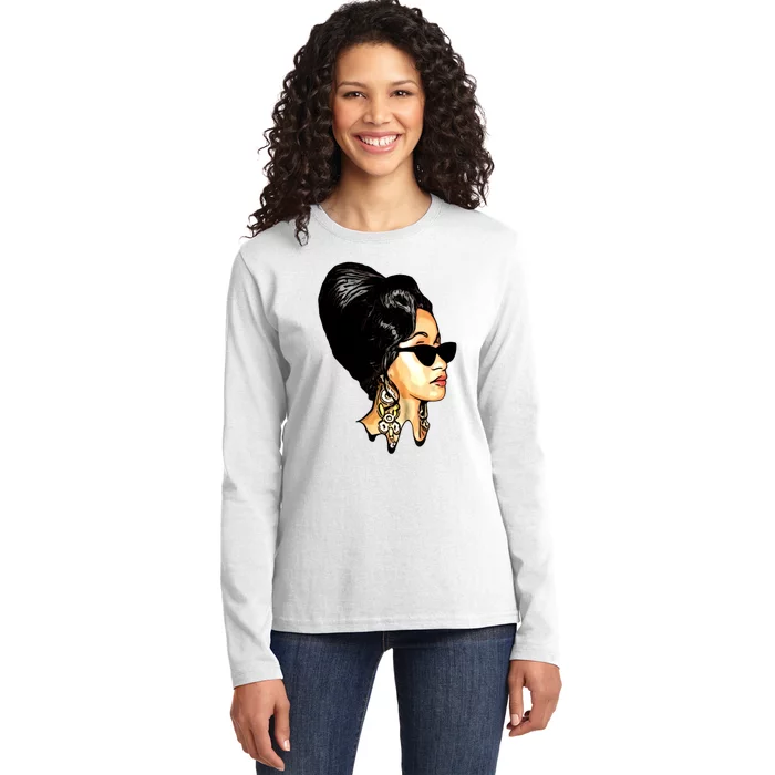 Cardi B Art Lover Ladies Long Sleeve Shirt