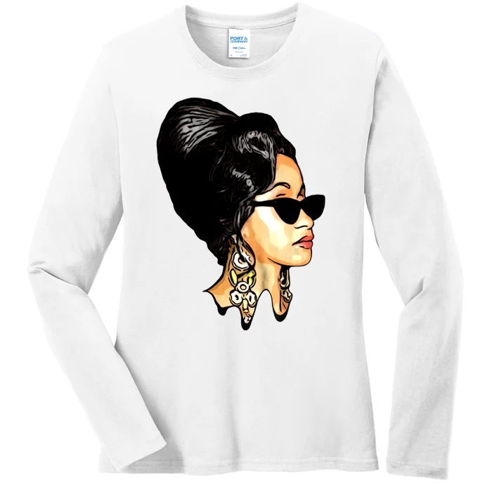 Cardi B Art Lover Ladies Long Sleeve Shirt