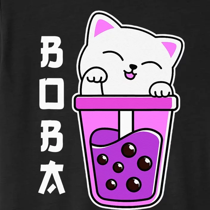 Cat Boba Anime Bubble Tea Neko Kawaii Teen ChromaSoft Performance T-Shirt