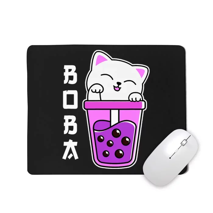 Cat Boba Anime Bubble Tea Neko Kawaii Teen Mousepad