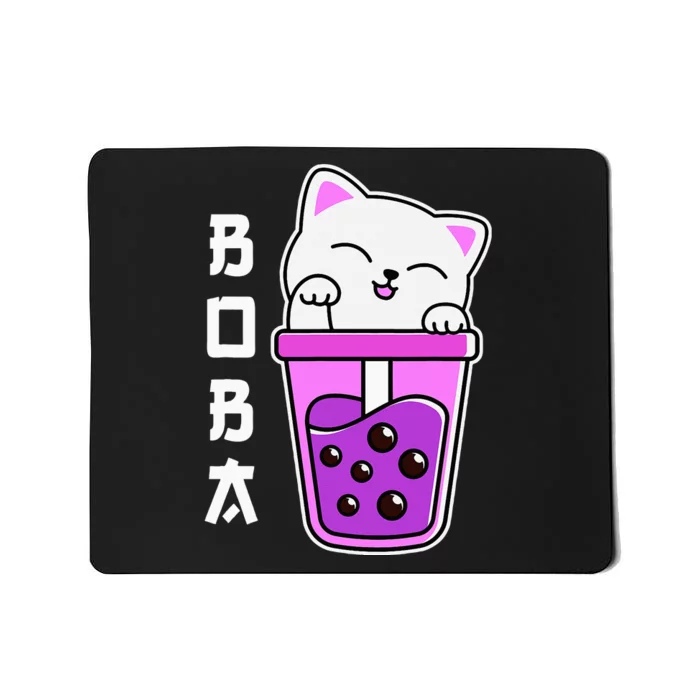 Cat Boba Anime Bubble Tea Neko Kawaii Teen Mousepad