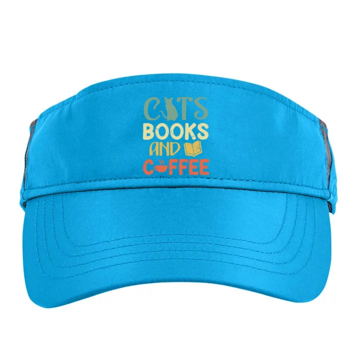 Cats Books And Coffee Cafe Coffee Drinker Adult Drive Performance Visor