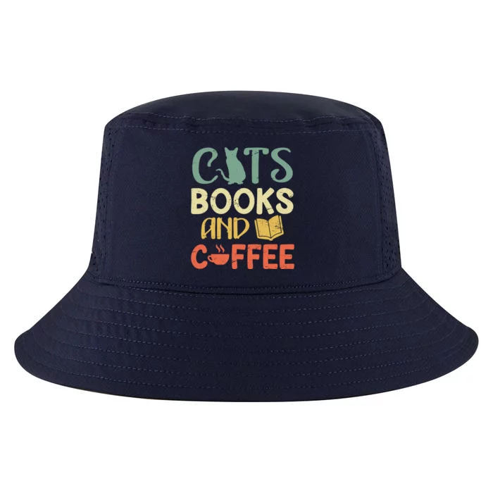 Cats Books And Coffee Cafe Coffee Drinker Cool Comfort Performance Bucket Hat