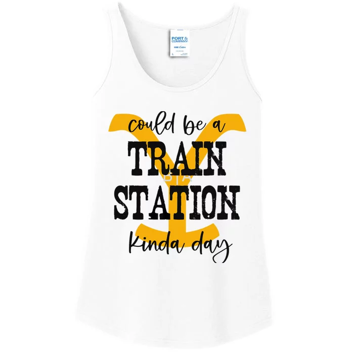 Could Be A Train Station Kinda Day Ladies Essential Tank