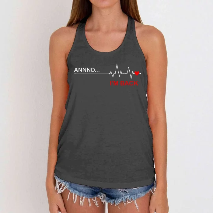 Coronary Bypass Artery Open Heart Diseases Surgery Heartbeat Women's Knotted Racerback Tank