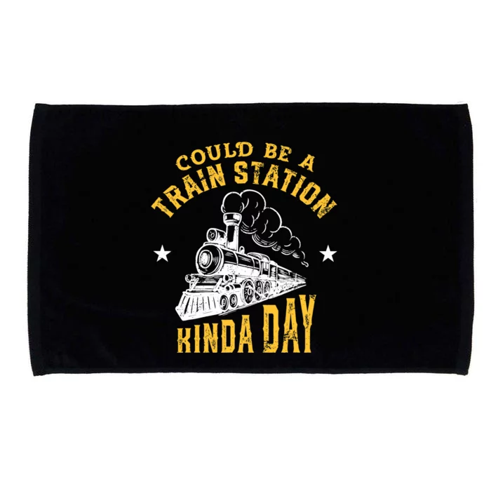 Could Be A Train Station Kind of Day Microfiber Hand Towel