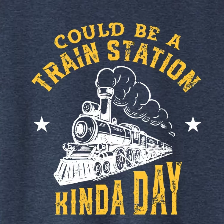 Could Be A Train Station Kind of Day Women's Crop Top Tee