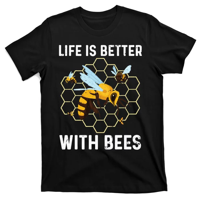 Cute Bee Art Beekeeping Honey Bumble Bee Lover T-Shirt