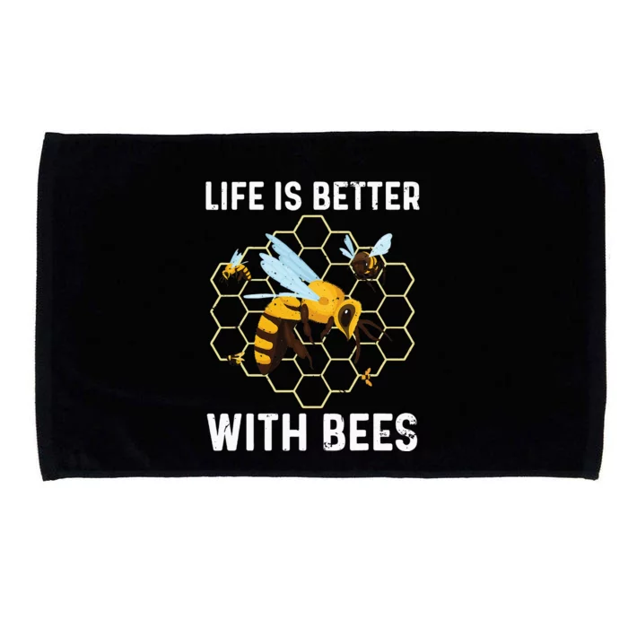 Cute Bee Art Beekeeping Honey Bumble Bee Lover Microfiber Hand Towel