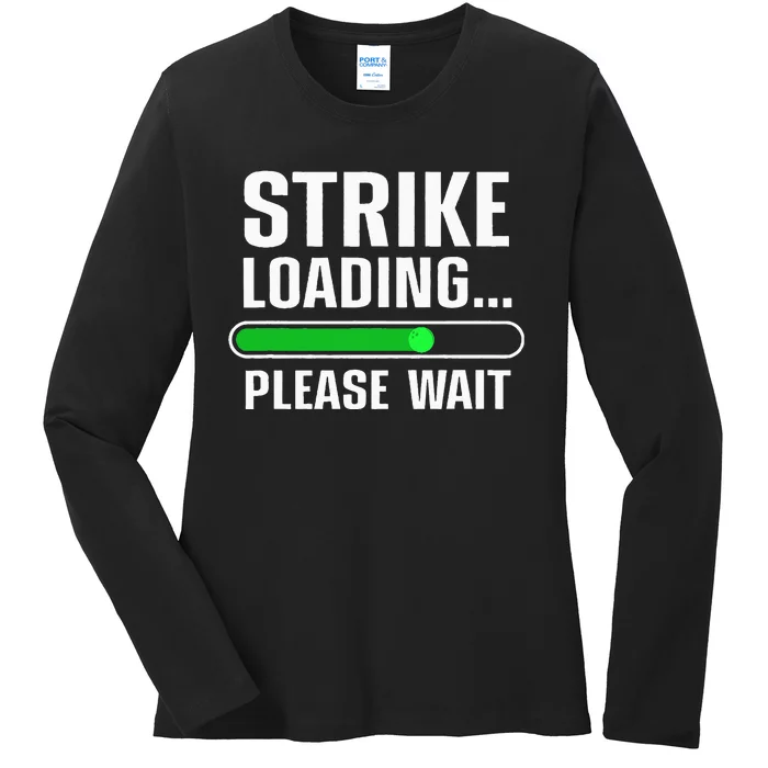 Cool Bowling Art For Bowler Bowling Player Ladies Long Sleeve Shirt