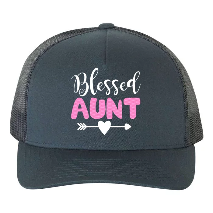 Cute Blessed Aunt Auntie Gift Funny Aun Gift Yupoong Adult 5-Panel Trucker Hat