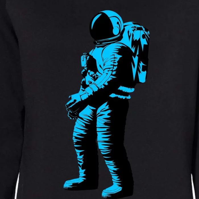 Cool Blue Astronaut Womens California Wash Sweatshirt