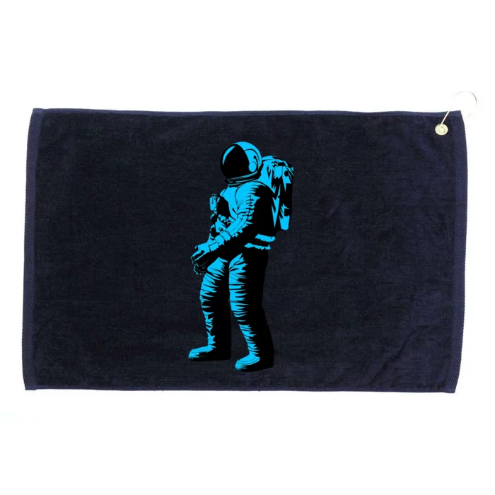 Cool Blue Astronaut Grommeted Golf Towel