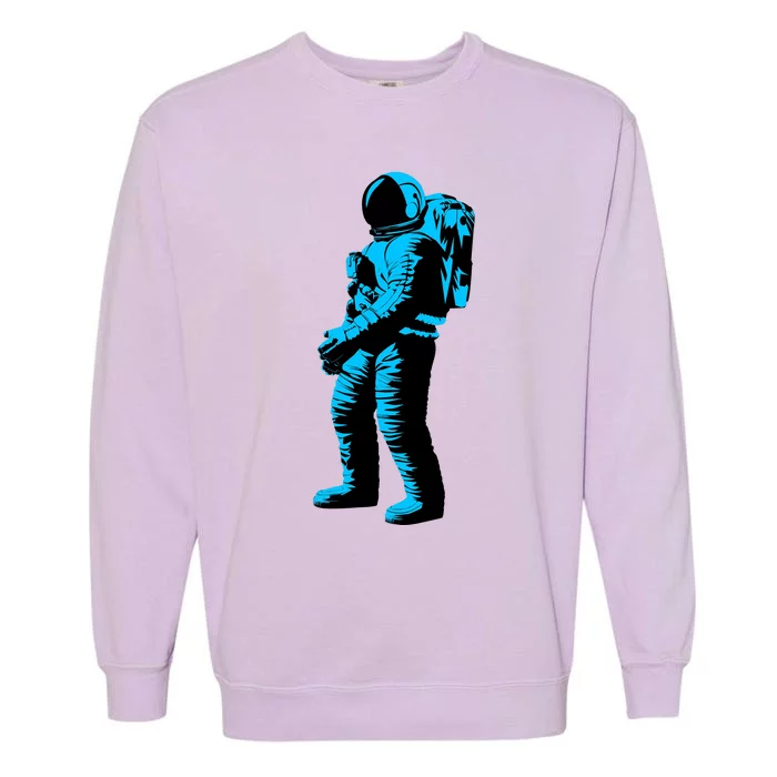 Cool Blue Astronaut Garment-Dyed Sweatshirt