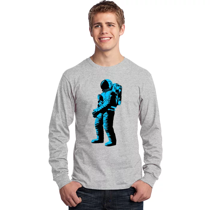 Cool Blue Astronaut Long Sleeve Shirt