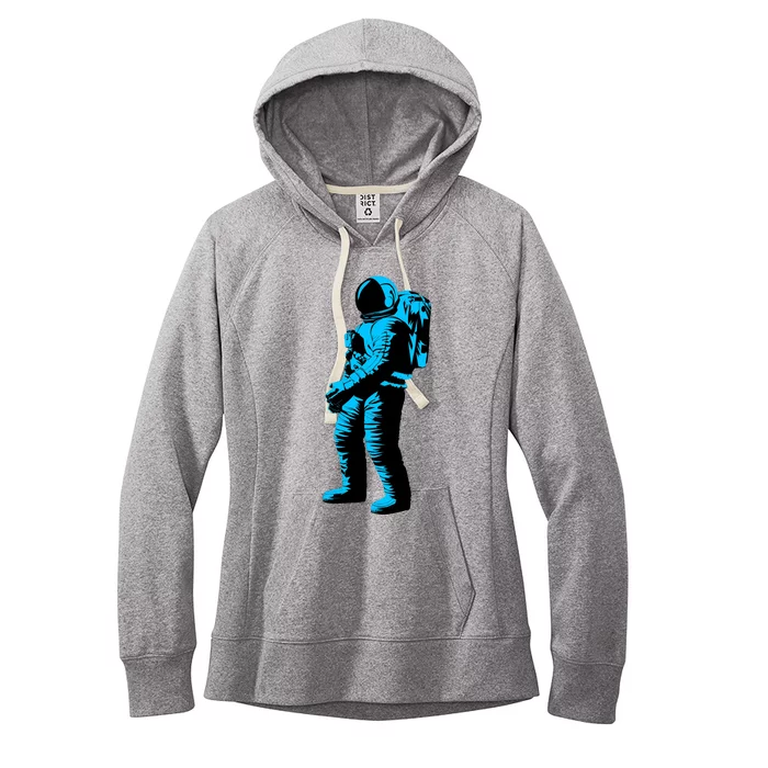 Cool Blue Astronaut Women's Fleece Hoodie