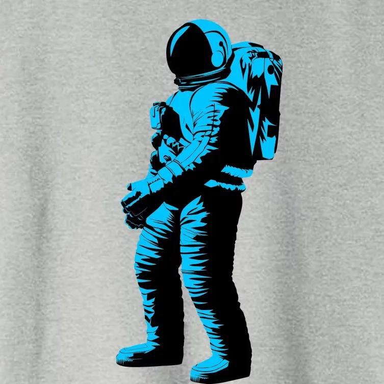 Cool Blue Astronaut Women's Crop Top Tee