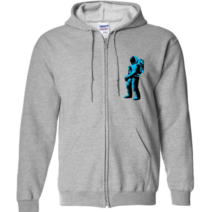 Cool Blue Astronaut Full Zip Hoodie