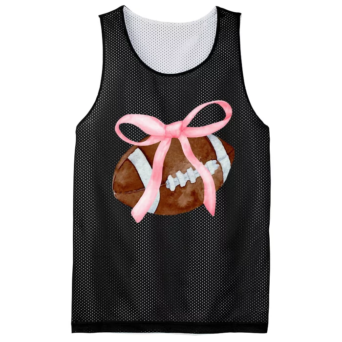 Coquette Bow American Football Game Day Thanksgiving Autumn Mesh Reversible Basketball Jersey Tank