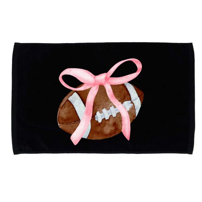 Coquette Bow American Football Game Day Thanksgiving Autumn Microfiber Hand Towel