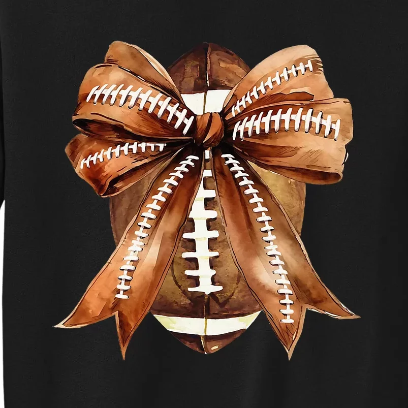 Coquette Bow American Football Game Day Thanksgiving Autumn Sweatshirt