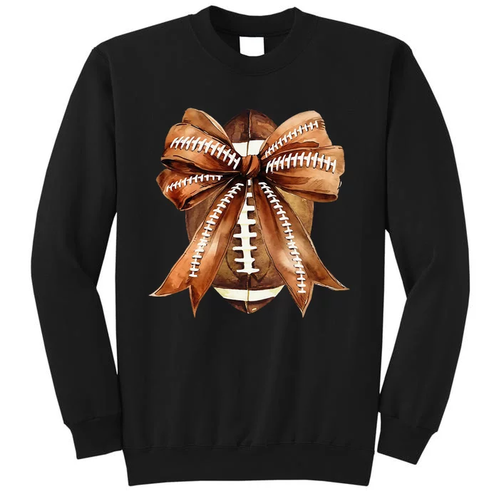 Coquette Bow American Football Game Day Thanksgiving Autumn Sweatshirt