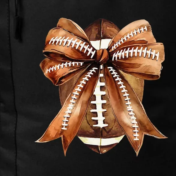 Coquette Bow American Football Game Day Thanksgiving Autumn Daily Commute Backpack