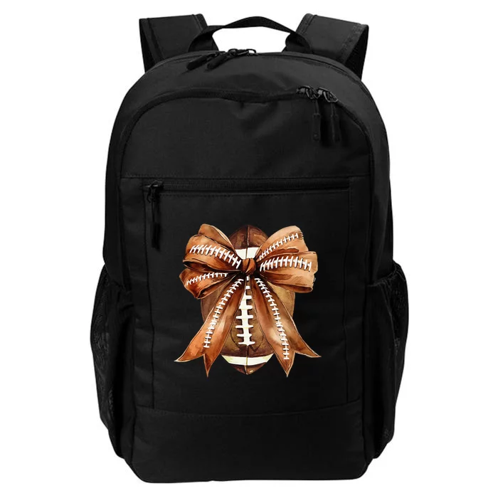 Coquette Bow American Football Game Day Thanksgiving Autumn Daily Commute Backpack