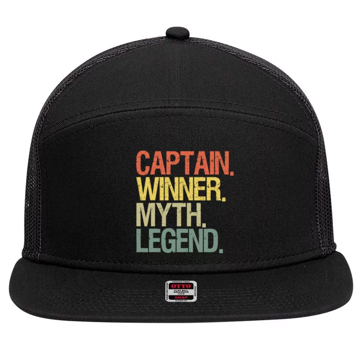 Captain Boat Airline Pilot 7 Panel Mesh Trucker Snapback Hat