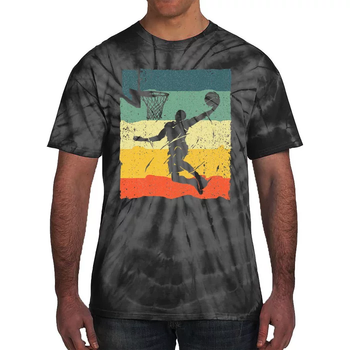 Cool Basketball Art For Men Women Vintage Basketball Player Tie-Dye T-Shirt