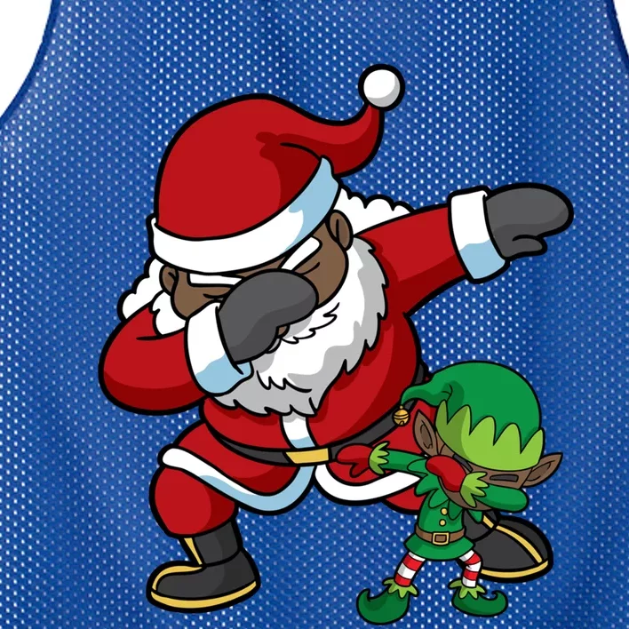 Christmas Black African American Dabbing Santa Claus Dab Gift Mesh Reversible Basketball Jersey Tank