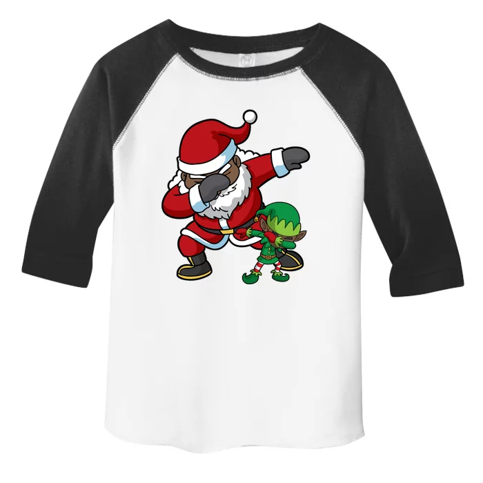 Christmas Black African American Dabbing Santa Claus Dab Gift Toddler Fine Jersey T-Shirt