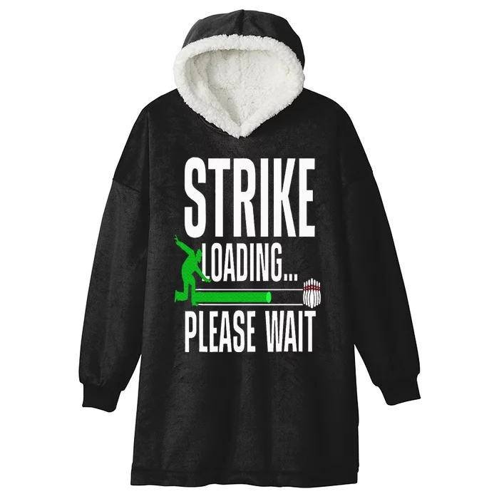 Cool Bowling Art For Bowler Bowling Player Hooded Wearable Blanket