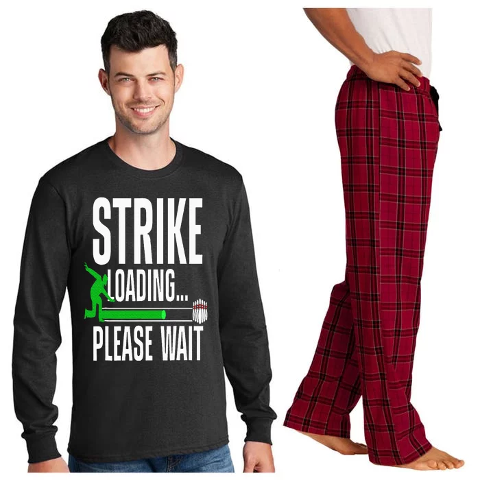 Cool Bowling Art For Bowler Bowling Player Long Sleeve Pajama Set