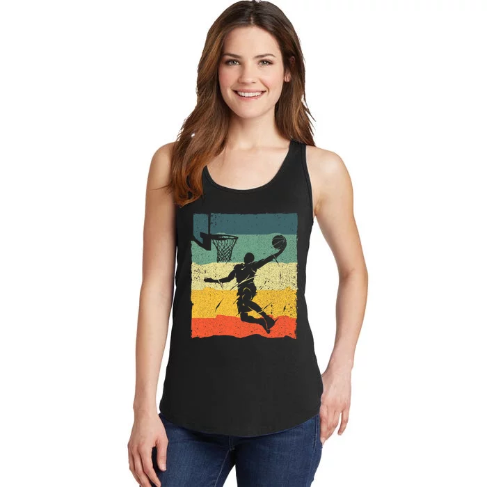 Cool Basketball Art For Men Women Vintage Basketball Player Ladies Essential Tank