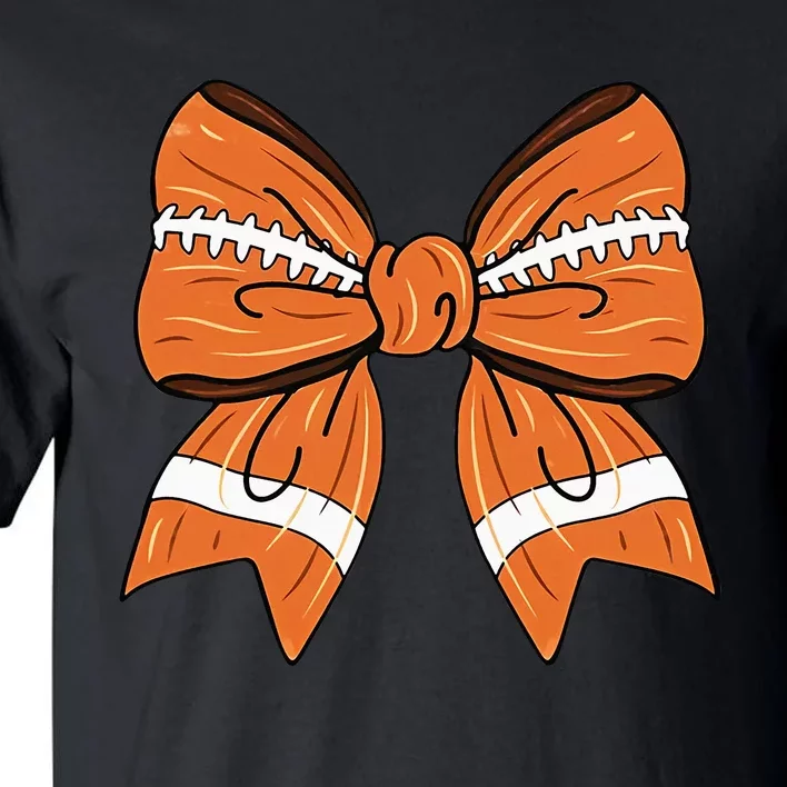 Coquette Bow American Football Thanksgiving Tall T-Shirt