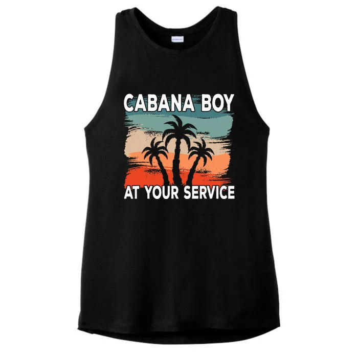 Cabana Boy at your service Pool Ladies Tri-Blend Wicking Tank