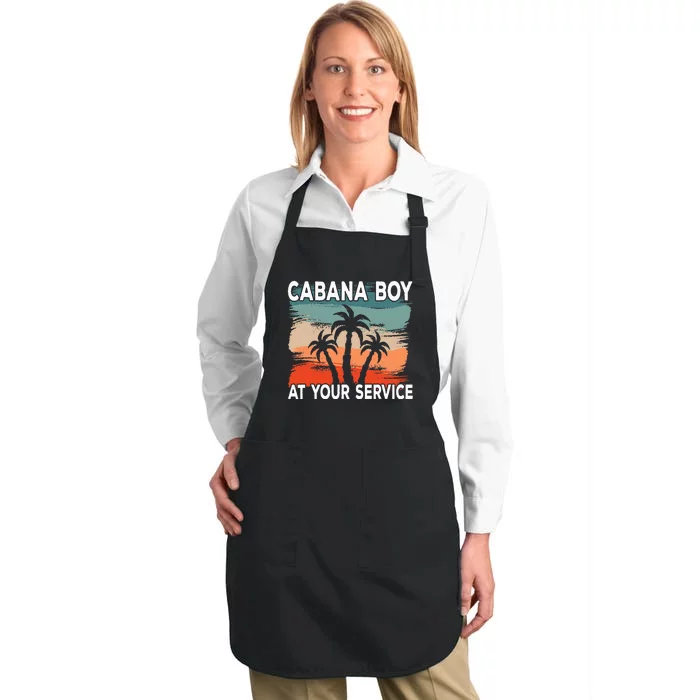 Cabana Boy at your service Pool Full-Length Apron With Pocket