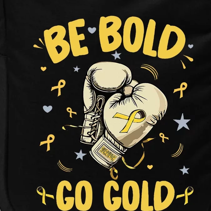 Childhood Be Bold Go Gold Childhood Cancer Awareness Boxing Impact Tech Backpack