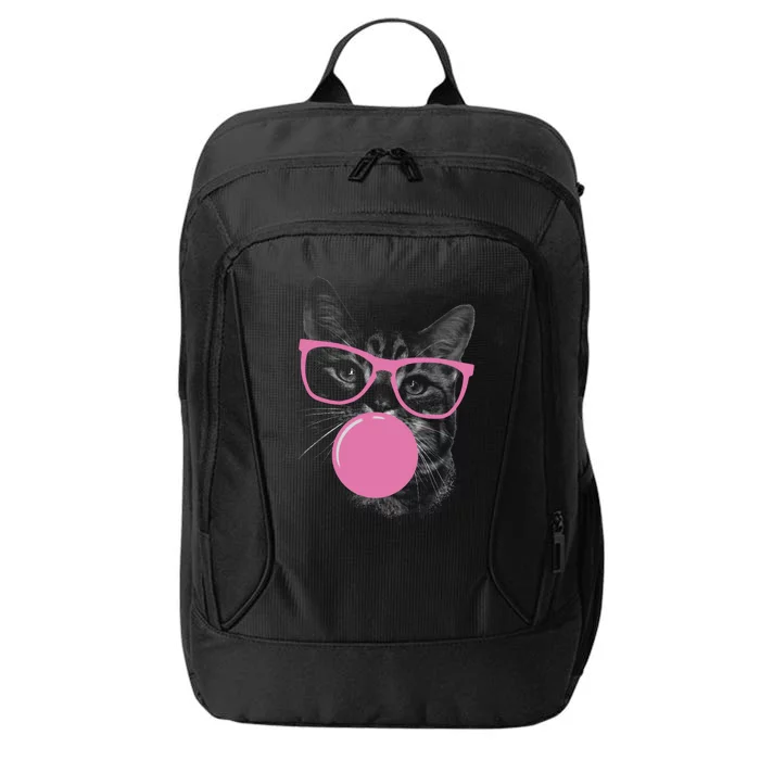 Cat Blowing Bubble Gum City Backpack