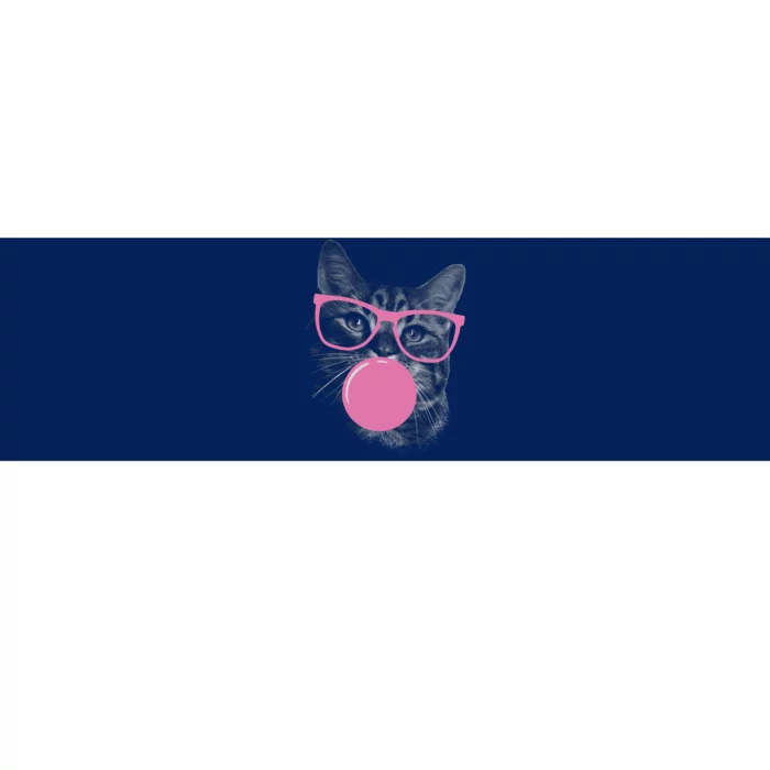 Cat Blowing Bubble Gum Bumper Sticker