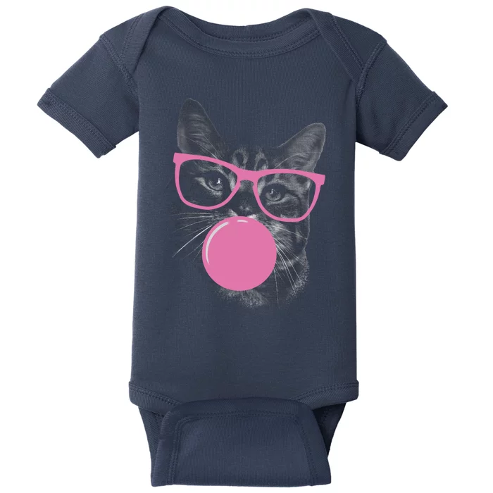 Cat Blowing Bubble Gum Baby Bodysuit